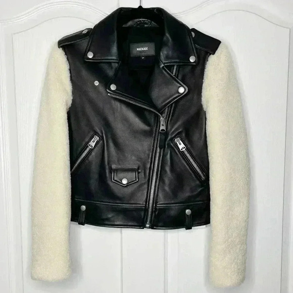 NWOT Mackage Baya Leather Moto Jacket Size Small - Picture 9 of 14
